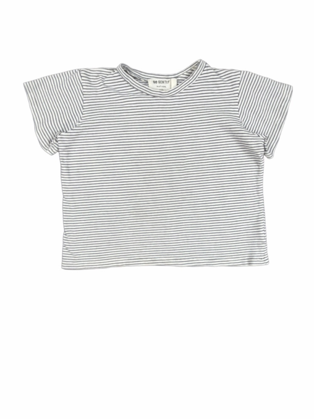 GO GENTLY NATION Striped Flutter Top - 3T